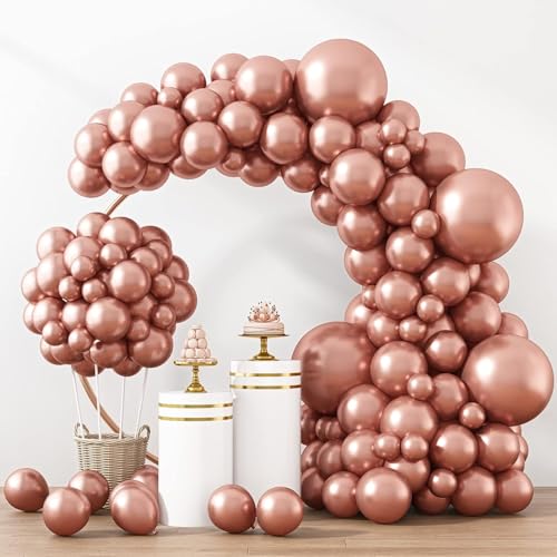 Geburtstagsdeko 107 Stück, Luftballons Geburtstag Roségold Girlande, Größen 18 12 10 5 Zoll Ballons Festival Party Deko, Latex Ballongirlande Deko, Hochzeit Ballonbogen, Baby Shower Deko Geburtstagsdeko 107 Stück, Luftballons Geburtstag Roségold Girlande, Größen 18 12 10 5 Zoll Ballons Festival Party Deko, Latex Ballongirlande Deko, Hochzeit Ballonbogen, Baby Shower Deko von Fletorin