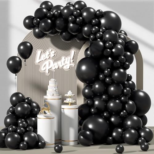 Geburtstagsdeko 107 Stück, Luftballons Geburtstag Schwarz Girlande, Größen 18 12 10 5 Zoll Ballons Festival Party Deko, Latex Ballongirlande Deko, Hochzeit Ballonbogen, Baby Shower Deko Geburtstagsdeko 107 Stück, Luftballons Geburtstag Schwarz Girlande, Größen 18 12 10 5 Zoll Ballons Festival Party Deko, Latex Ballongirlande Deko, Hochzeit Ballonbogen, Baby Shower Deko von Fletorin