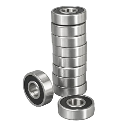 ​​Flewdart 10 Stück 6800 2RS Kugellager 10 x 19 x 5mm, 6800-2RS 6800RS abgedichtet aus Kohlenstoffstahl für Maschinen und Werkzeuge (6800RS 10pcs) von Flewdart