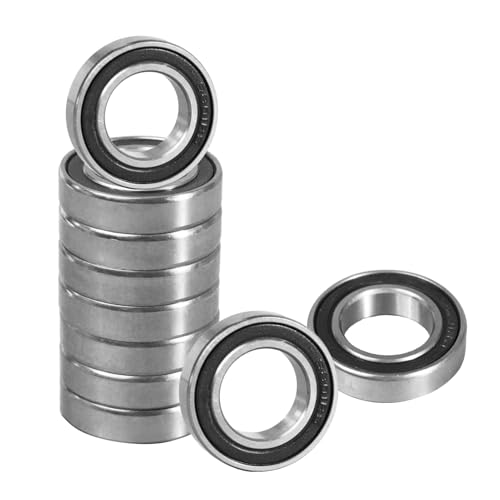 ​​Flewdart 10 Stück 6801 2RS Kugellager 12x21x5mm, 6801-2RS 6801RS abgedichtet aus Kohlenstoffstahl für Maschinen und Werkzeuge (6801-2RS 10pcs) von Flewdart