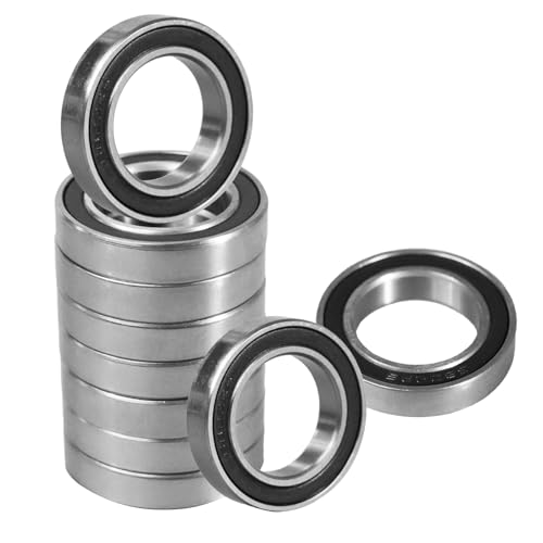 ​​Flewdart 10 Stück 6802 2RS Kugellager 15x24x5mm, 6802-2RS 6802RS abgedichtet aus Kohlenstoffstahl für Maschinen und Werkzeuge (6802-2RS 10pcs) von Flewdart