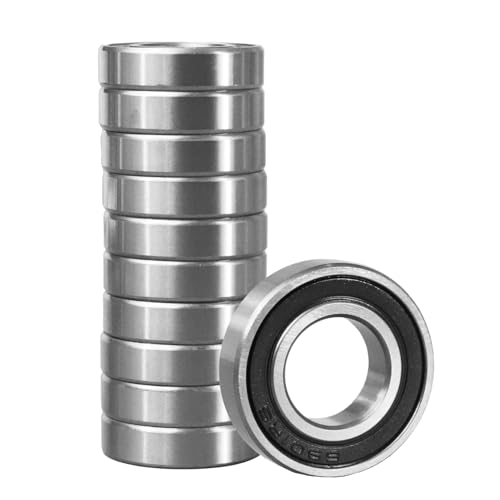 ​​Flewdart 10 Stück 6901 2RS Kugellager 12x24x6mm, 6901-2RS 6901RS abgedichtet aus Kohlenstoffstahl für Maschinen und Werkzeuge (6901-2RS 10pcs) von Flewdart