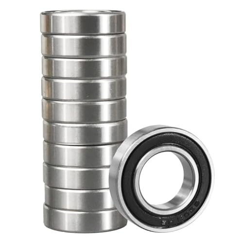 ​​Flewdart 10 Stück 6902 2RS Kugellager 15x28x7mm, 6902-2RS 6902RS abgedichtet aus Kohlenstoffstahl für Maschinen und Werkzeuge (6902-2RS 10pcs) von Flewdart
