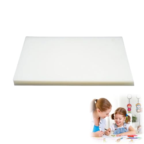 Flewdart 36 schrumpffolie set verrückt transluzent 14.5 x 20 x 0.3cm, shrinky dink paper plastic sheets, shrink folie schrumpffolie handabdruck set für Handmalerei, nicht bedruckbar von Flewdart