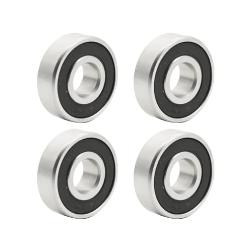 Flewdart 4pcs Kugellager 6201-2rs, rillenkugellager 12 x 32 x10mm 6201 2rs doppelte Schutzchromlegierung für DIY, Drehbänke, Motoren, 3D-Drucker, Fräsmaschinen (6201-2RS 4ps) von Flewdart
