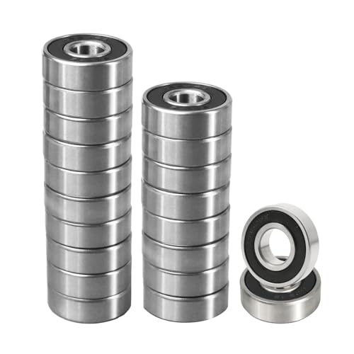 ​​Flewdart 608RS Kugellager 8x22x7 mm 20 Stück, reibungsarm ABEC 9, 608 2RS für Skateboard, E-Longboard, Abgedichtete Kugellager​​ (608RS 20pcs) von Flewdart