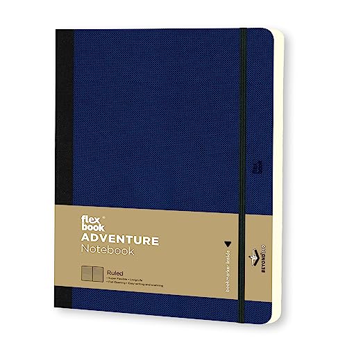Flexbook Adventure - Notizbuch 17x24cm Taschenformat, 192 Seiten liniert, Königsblau von Flexbook