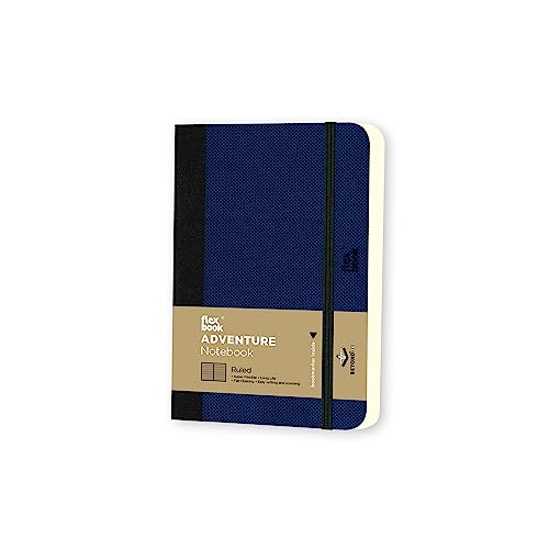 Flexbook Adventure - Notizbuch 9x14cm Taschenformat, 192 Seiten liniert, Königsblau von Flexbook