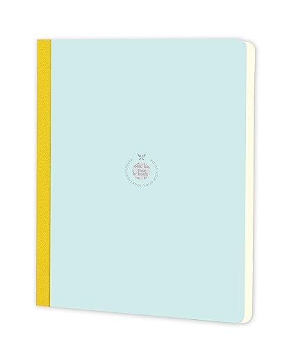 Flexbook Notizbuch Kladde patentierte flexible Bindung, hellblau mit gelber Heftleiste 21x29cm A4 von Flexbook