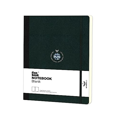 Flexbook Notizbuch-Note 192 Seiten liniert Glatte Seiten 17 x 24 cm Couverture Noire/Dos Noir von Flexbook