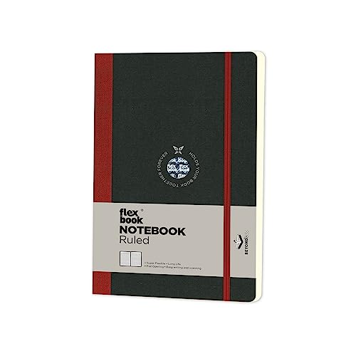 Flexbook Notizbuch patentierte flexible Bindung, rot liniert, mit Gummizug 13x21cm Flexbook Notizbuch patentierte flexible Bindung, rot liniert, mit Gummizug 13x21cm von Flexbook