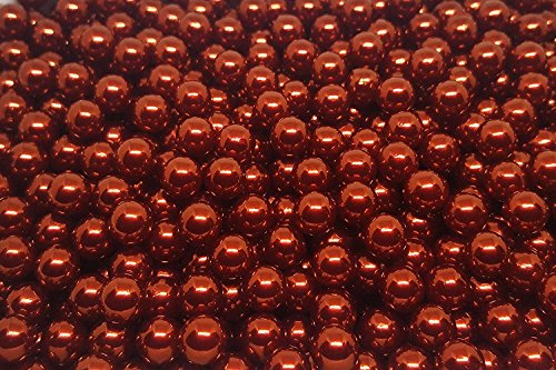 25 x Perlen 8mm ohne Loch!! - basteln Deko Dekoperlen Wachsperlen - Set Rot von FlexiStore