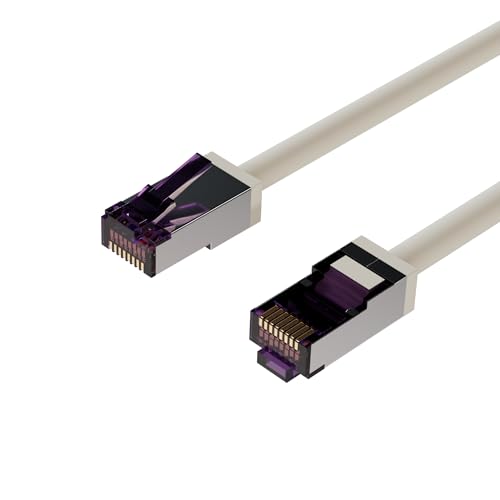 Flexline®-Patchkabel cat. 6A S/FTP, kurze Bauform, PIMF, grau, 10m von Flexline