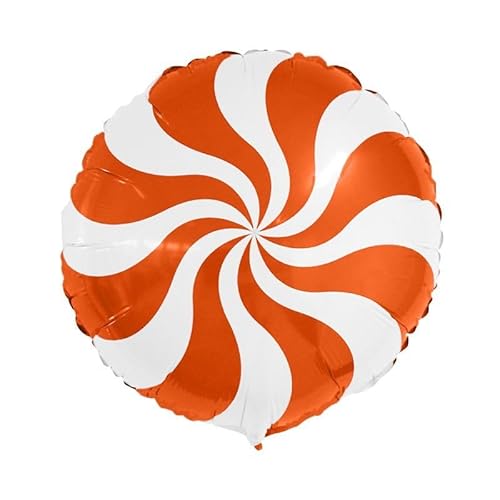 Flexmetal Folienballon, rund, geeignet für Luft oder Helium, perfekte Dekoration für Geburtstag, Weihnachten, Party (Orange) von Flexmetal
