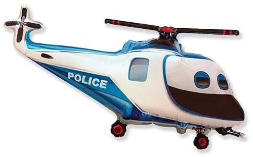 Flexmetal Folienballon Polizeihubschrauber 99.1 cm Blau und Weiß - Geeignet für Luft oder Helium Geburtstagsparty Dekoration Flexmetal Folienballon Polizeihubschrauber 99.1 cm Blau und Weiß - Geeignet für Luft oder Helium Geburtstagsparty Dekoration von Flexmetal