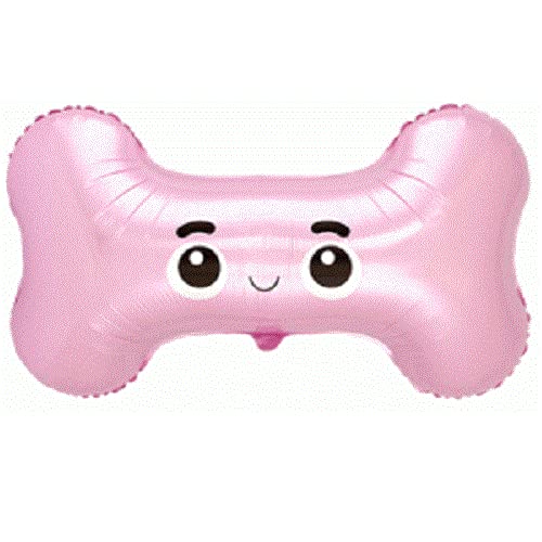 Flexmetal XL Bone Halloween Supershape Folienballon 76,2 x 45,7 cm geeignet für Luft oder Helium perfekte Geburtstagsfeier Dekoration (Rosa Knochen) von Flexmetal