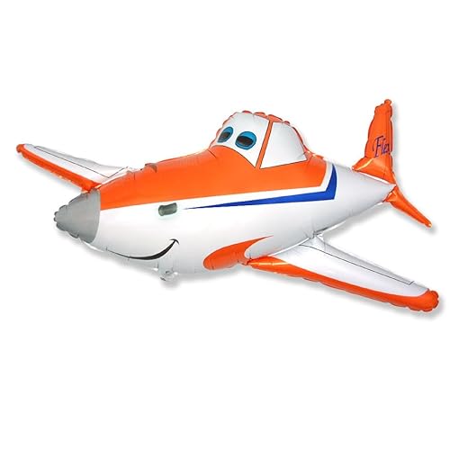 Flexmetal XL Supershape Rusty Dusty Race Flugzeug, 111,8 x 61 cm, geeignet für Luft oder Helium, perfekte Geburtstagsparty-Dekoration von Flexmetal