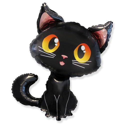 Folienballon in Form einer schwarzen Katze, Partydekoration, große Augen, 80 cm Folienballon in Form einer schwarzen Katze, Partydekoration, große Augen, 80 cm von Flexmetal