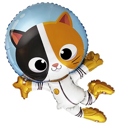 Luftballon Katze Astronaut Zweifarbig Party Dekoration 96cm von Flexmetal