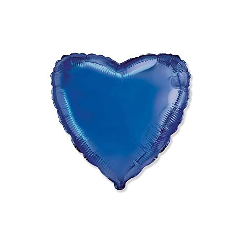Palloncino a forma di Cuore Blu 18 - 45cm. 1pz von Flexmetal