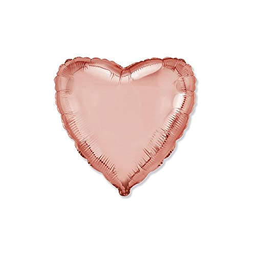 Palloncino a forma di Cuore rosa gold 18 - 45cm. 1pz von Flexmetal