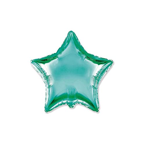 Palloncino a forma di stella verde tiffany 18 - 45cm. 1pz von Flexmetal