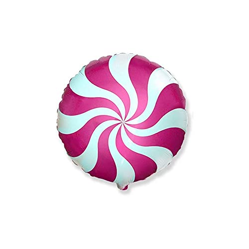 Palloncino caramella tonda fucsia e bianca 18-45cm. 1pz von Flexmetal