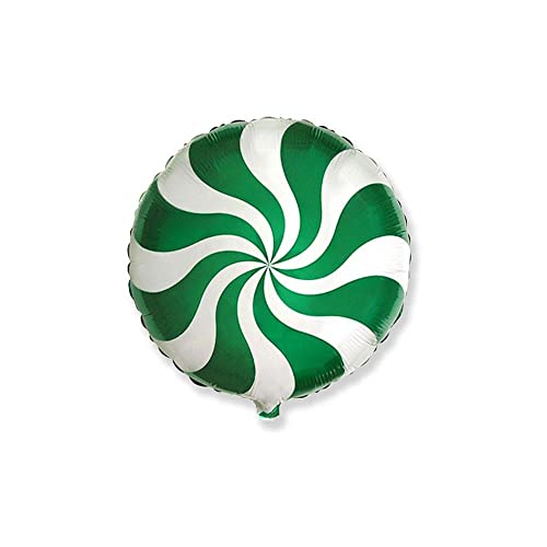Palloncino caramella tonda verde e bianca 18-45cm. 1pz von Flexmetal