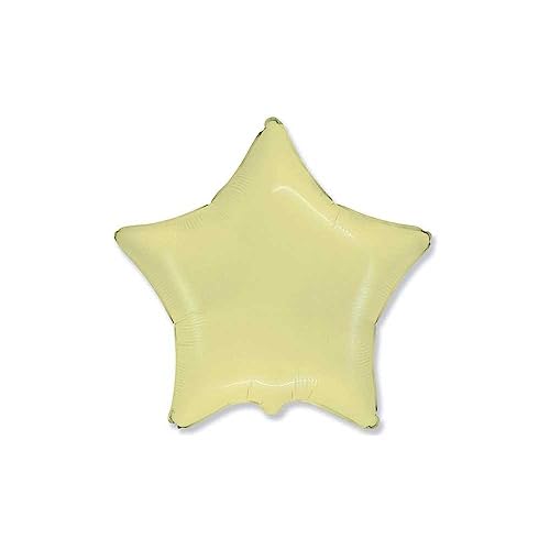 Palloncino stella Crema 18inc - 45cm in mylar foil, 1pz. von Flexmetal