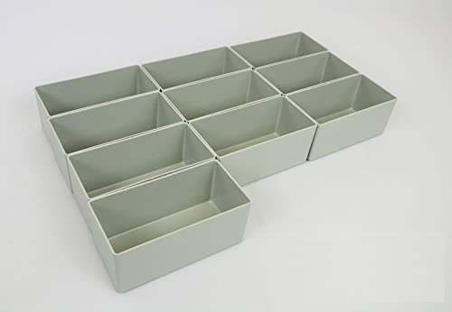 FLEXMO | 10 Stück Einsatzkasten grau | Einsätze für Sortimentskoffer | Werkzeugeinlage | Werkzeugkofferset | Einsätze Sortierbox | Schubladeneinsatz | 152x76x41mm FLEXMO | 10 Stück Einsatzkasten grau | Einsätze für Sortimentskoffer | Werkzeugeinlage | Werkzeugkofferset | Einsätze Sortierbox | Schubladeneinsatz | 152x76x41mm von Flexmo