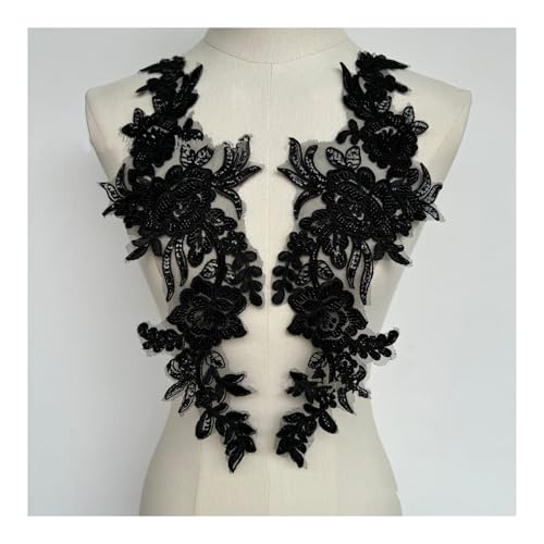 2 Paar bestickte Perlen Blumen Spitze Zubehör Spitze Paar Blumen Hochzeitskleid Materialien 2 Paar bestickte Perlen Blumen Spitze Zubehör Spitze Paar Blumen Hochzeitskleid Materialien von Flexmob