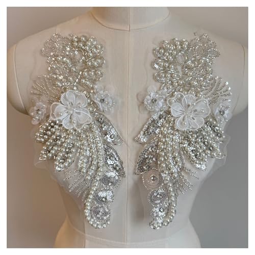 Dreidimensionale Blumen Pailletten Perlen Stickerei Spitze Tuch Kleidung Hochzeitskleid Dekorative Accessoires zu Blumen 1 Paar Dreidimensionale Blumen Pailletten Perlen Stickerei Spitze Tuch Kleidung Hochzeitskleid Dekorative Accessoires zu Blumen 1 Paar von Flexmob