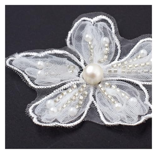 Dreidimensionale Netzblumen, DIY, handgefertigt, Hochzeitskleid, dekoratives Zubehör, 10 Stück (1) von Flexmob