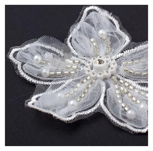 Dreidimensionale Netzblumen, DIY, handgefertigt, Hochzeitskleid, dekoratives Zubehör, 10 Stück (2) von Flexmob