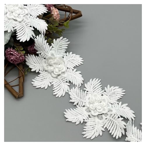 Dreidimensionaler Stoff, Schneeflocke, Spitze, dreidimensional, Blumenmuster, Bekleidungszubehör (12 Meter) von Flexmob