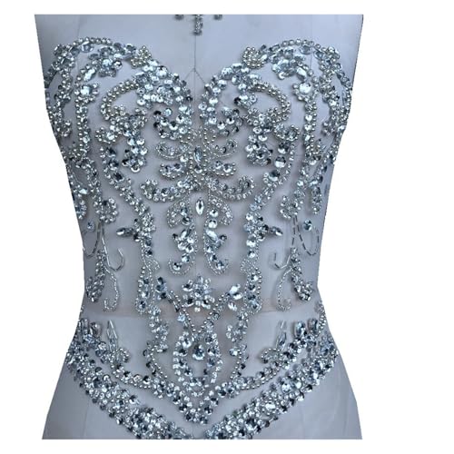 Großer Perlenaufnäher, luxuriös, glänzend, schwere Industrie, Diamantkleid, Zubehör, 1 Stück von Flexmob