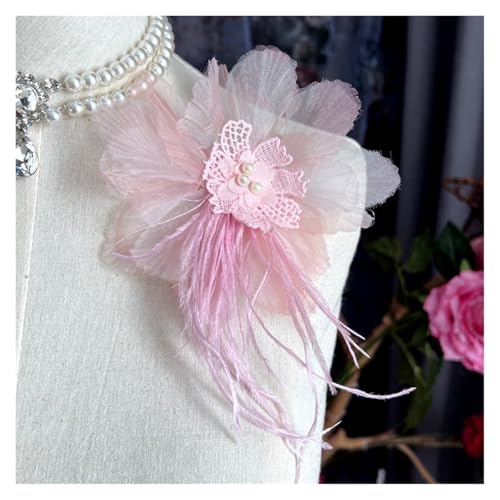 Großes Blumengarn, Blumenkopf, Blumenkleidung, Blumenfaden, Federfransen, Blume, Nähzubehör (Rosa) von Flexmob