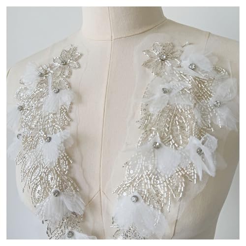 Perlenstickerei, Stoffapplikation, dreidimensionale 3D-Blumen-Netz-Stickerei, Kleiderzubehör Perlenstickerei, Stoffapplikation, dreidimensionale 3D-Blumen-Netz-Stickerei, Kleiderzubehör von Flexmob