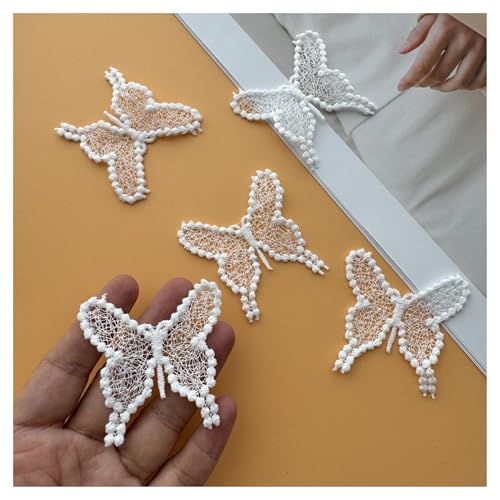 Stickerei Spitze Tuch Stick DIY Handgemachte hohle Kleidung Schmetterling Spitze Zubehör 10 Stück von Flexmob