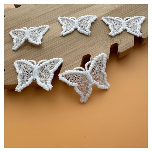 Stickerei Spitze Tuch Stick DIY Handgemachte hohle Kleidung Schmetterling Spitze Zubehör 10 Stück von Flexmob