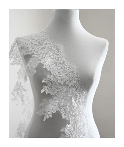 Stoff 3 m lange Wimpern Auto Knochen Spitze Hochzeit Schleier Kleidungsstück Zubehör DIY (einseitig) von Flexmob