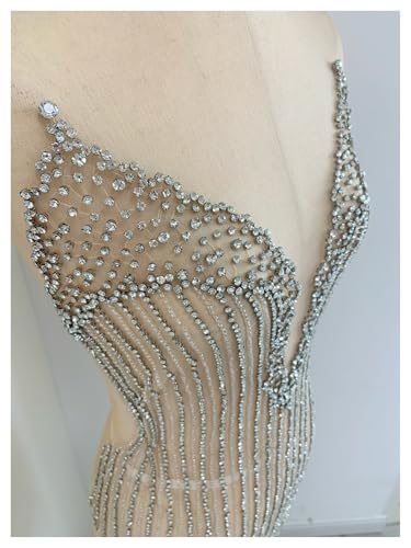 Tief V Stoff Große Strass Stickerei Stück Glas Diamant Applikation Bekleidung Zubehör Tief V Stoff Große Strass Stickerei Stück Glas Diamant Applikation Bekleidung Zubehör von Flexmob