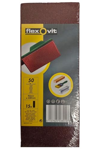 Flexovit 15 STK Schleifpapier für Schwingschleifer Körnung 50 Grob 93mm x 230mm Schleifen Flexovit 15 STK Schleifpapier für Schwingschleifer Körnung 50 Grob 93mm x 230mm Schleifen von Flexovit