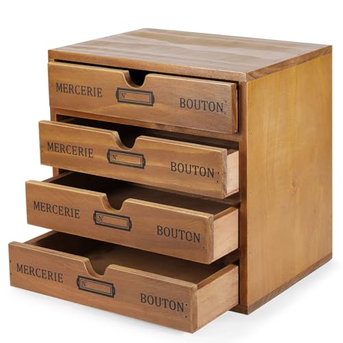 Flexzion Holz-Schreibtisch-Organizer mit 4 Schubladen, 4-stöckiger Holz-Tischschrank, Arbeitsplatte, Schreibtisch-Zubehörbox, für Zuhause, Arbeitsplatz, Theke, Kunsthandwerk, Werkzeugpost Flexzion Holz-Schreibtisch-Organizer mit 4 Schubladen, 4-stöckiger Holz-Tischschrank, Arbeitsplatte, Schreibtisch-Zubehörbox, für Zuhause, Arbeitsplatz, Theke, Kunsthandwerk, Werkzeugpost von Flexzion