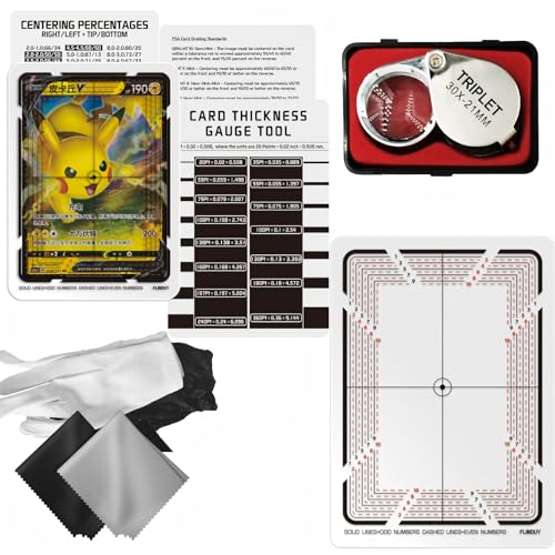 Flinduy Karten-Bewertungs-Zentrierwerkzeug - Sportkartendickenmessung, Karten-Reinigungsset, Kartenzentrierungswerkzeug Flinduy Karten-Bewertungs-Zentrierwerkzeug - Sportkartendickenmessung, Karten-Reinigungsset, Kartenzentrierungswerkzeug von Flinduy
