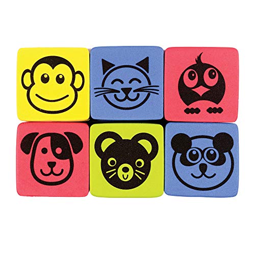 Flipside Products Magnetische trocken abwischbare Kreidetafel Tier Student Radiergummis Klein Schule Zuhause Reiniger für Klassenzimmer 60 Stück von Flipside Products