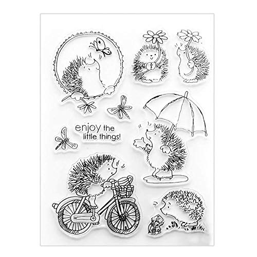 Fliyeong  Schöne Radfahren Igel Silikon Clear Stamper DIY Scrapbooking Karte Album Decor DIY benutzerdefinierte PVC Umweltsiegel Stempel Werkzeug hohe Qualität von Fliyeong