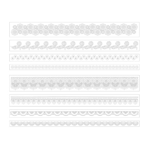 Flkiglm Design Klebeband,Kreativband Für Handwerksprojekte | Romantische PET-Spitzenaufkleber Für Zuhause Hochzeit Fotobuch Dekoration Geschenkverpackung von Flkiglm
