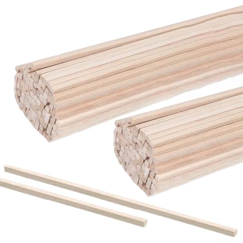 Holzstäbchen Für Bastelarbeiten - 120 Stück Holzstab Baumspielzeug - 30 cm Handgeschnitzte Stäbe Für Kinder Erwachsene Schulaktivitäten von Flkiglm
