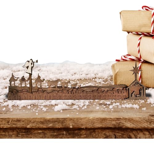 Weihnachts-Countdown-Kalender als Schreibtischschmuck | Holz Weihnachts Countdown Kalender Ornamente,Detaillierte Handwerklichkeit Holzdeko Für Bücherregal Kinder Mädchen - Festliche Deko Für Kinder Weihnachts-Countdown-Kalender als Schreibtischschmuck | Holz Weihnachts Countdown Kalender Ornamente,Detaillierte Handwerklichkeit Holzdeko Für Bücherregal Kinder Mädchen - Festliche Deko Für Kinder von Flkiglm